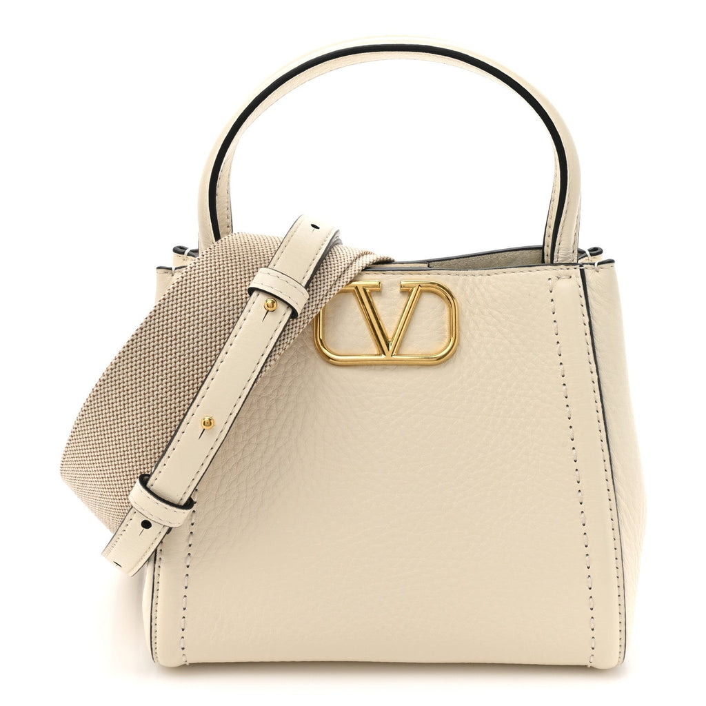 Soft Grainy Calfskin Alltime Small Handbag Ivory