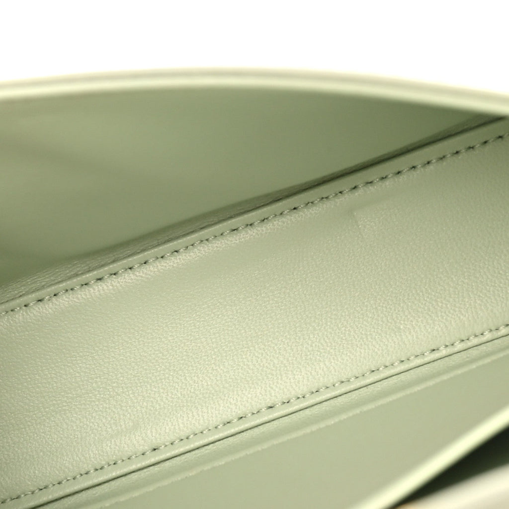 Shiny Calfskin Triomphe Chain Shoulder Bag Jade
