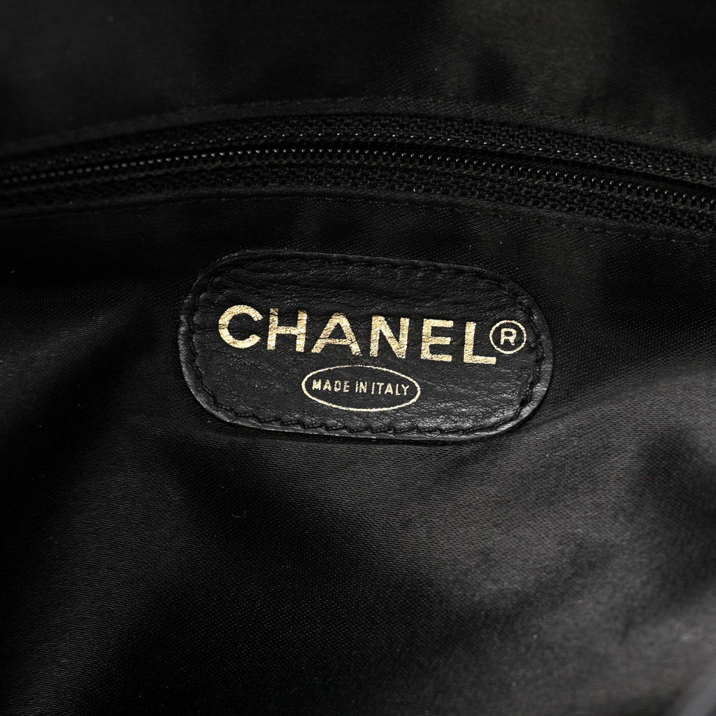 Lambskin Quilted Flap Shoulder Bag Black