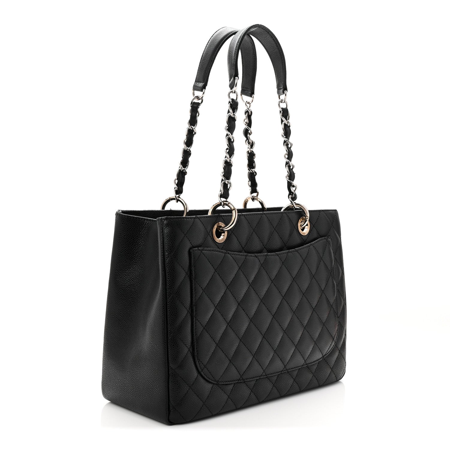 Caviar Quilted Grand Shopping Tote GST Black