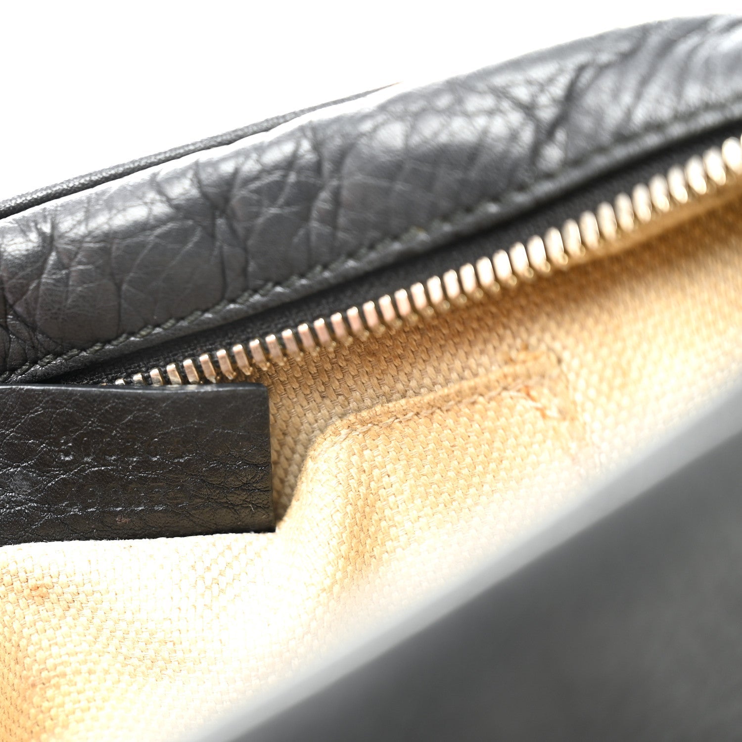 Pebbled Calfskin Small Soho Disco Bag Black