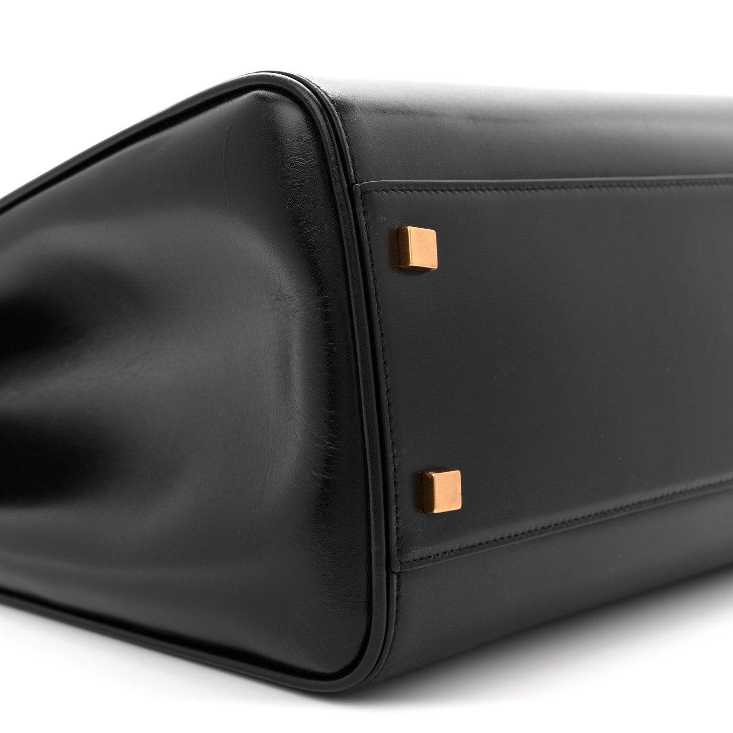 Smooth Calfskin Manhattan North South Shopper Tote Black