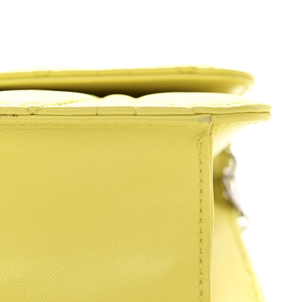 Lambskin Cannage Miss Dior Promenade Pouch Citron