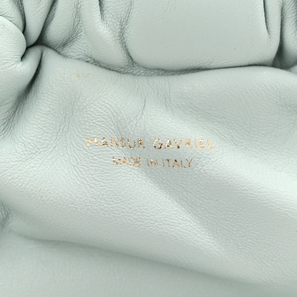 Lambskin Mini Cloud Clutch Seafoam