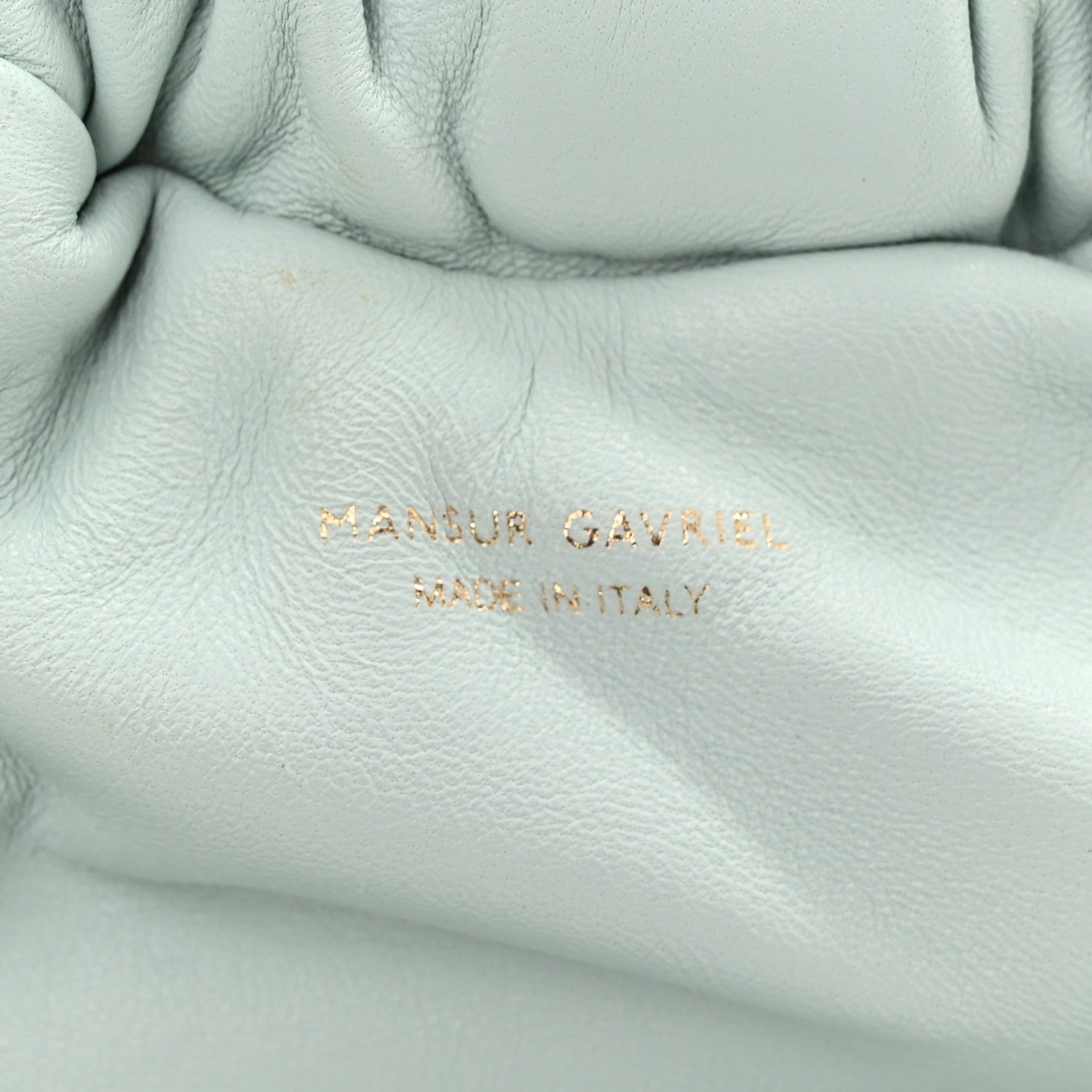 Lambskin Mini Cloud Clutch Seafoam
