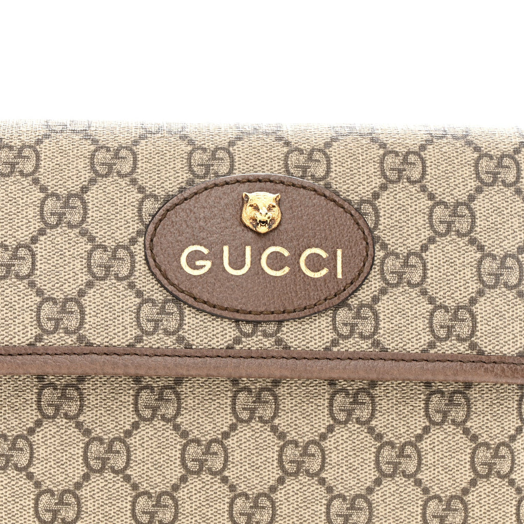 GG Supreme Monogram Neo Vintage Web Belt Bag Brown