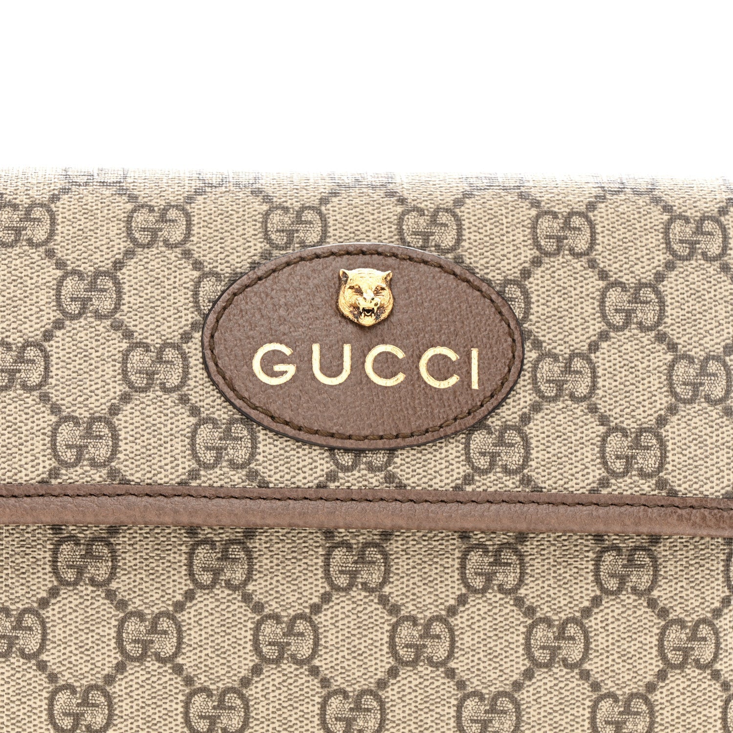 GG Supreme Monogram Neo Vintage Web Belt Bag Brown