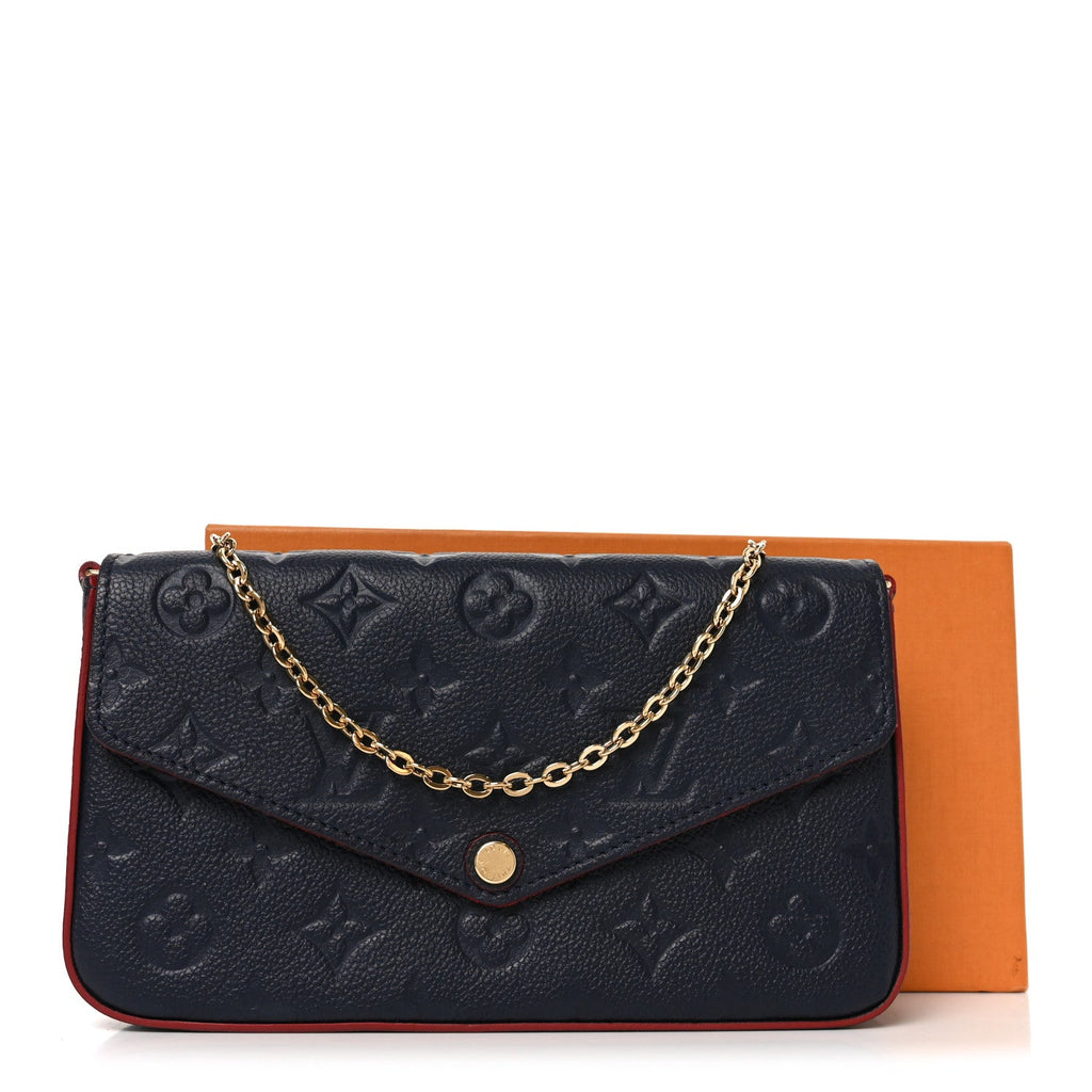 Empreinte Pochette Felicie Chain Wallet Marine Rouge