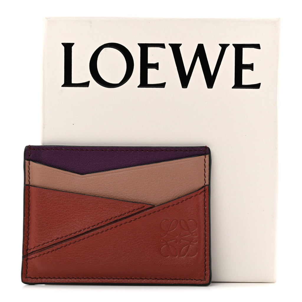 Calfskin Puzzle Colorblock  Holder Multicolor