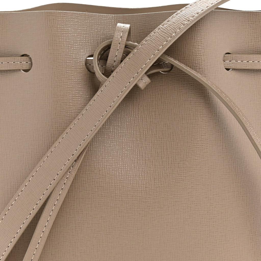 Saffiano Mini Mini Bucket Bag Beige