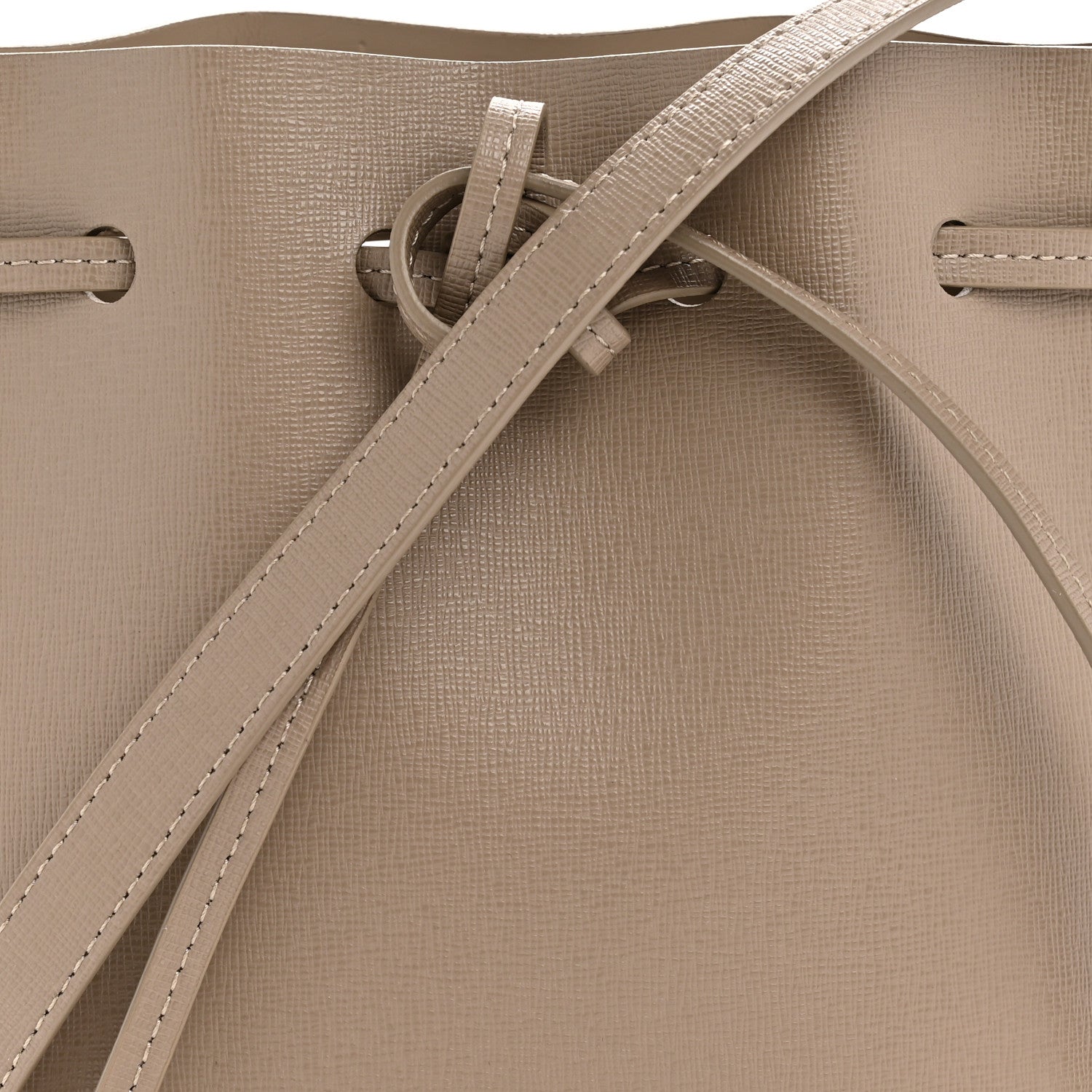 Saffiano Mini Mini Bucket Bag Beige