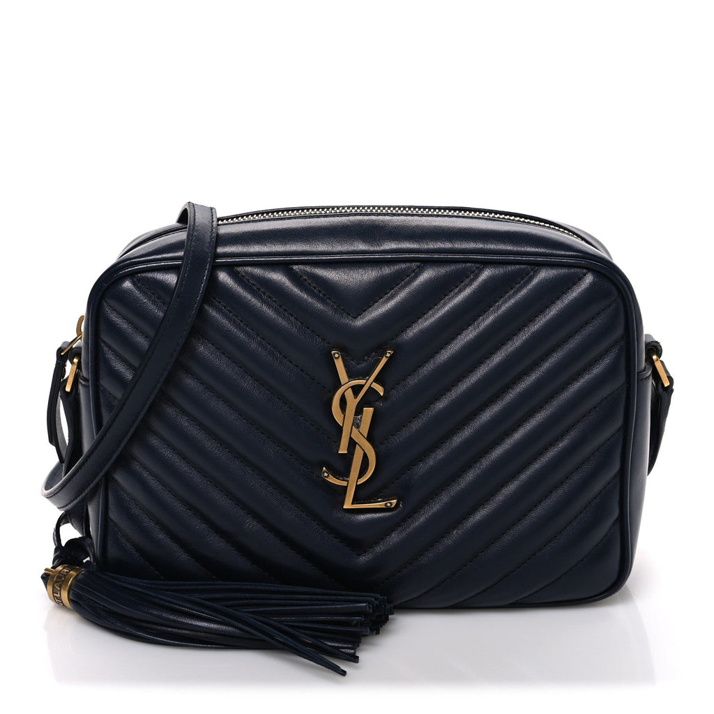 Calfskin Matelasse Monogram Lou Camera Bag Deep Marine