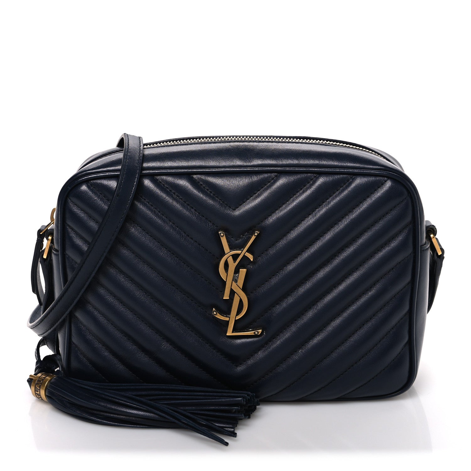 Calfskin Matelasse Monogram Lou Camera Bag Deep Marine