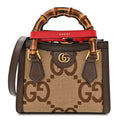 Monogram Jumbo GG Textured Dollar Calfskin Mini Diana Tote Bag Camel Ebony New Acero Pomegranate Red