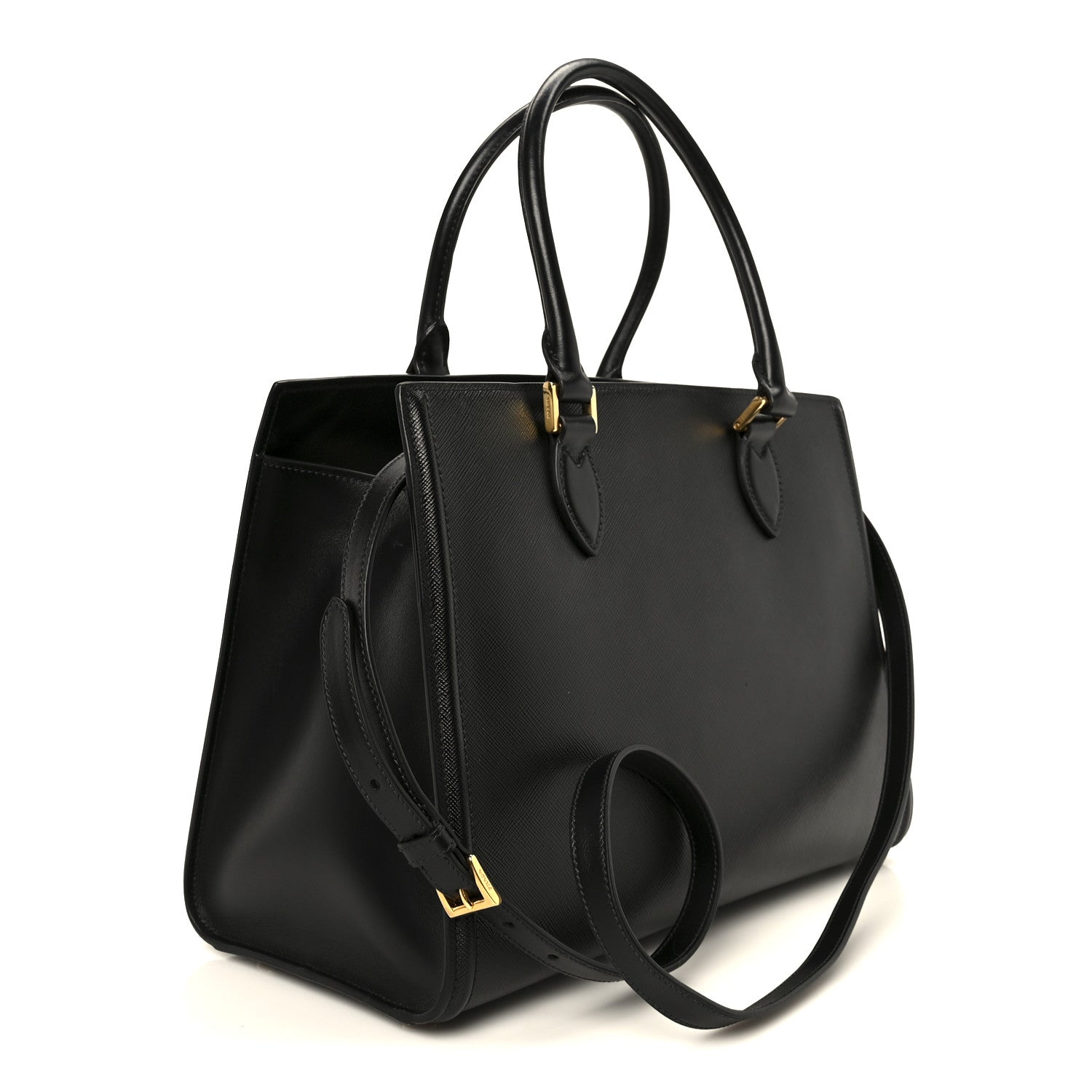Saffiano Soft Calfskin Tote Black