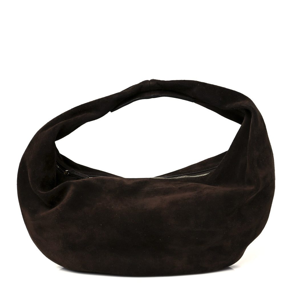 Suede Calfskin Medium Olivia Hobo Coffee