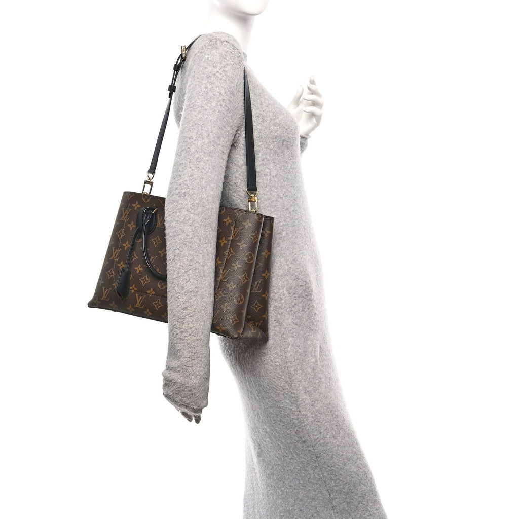 Monogram Flower Tote Black