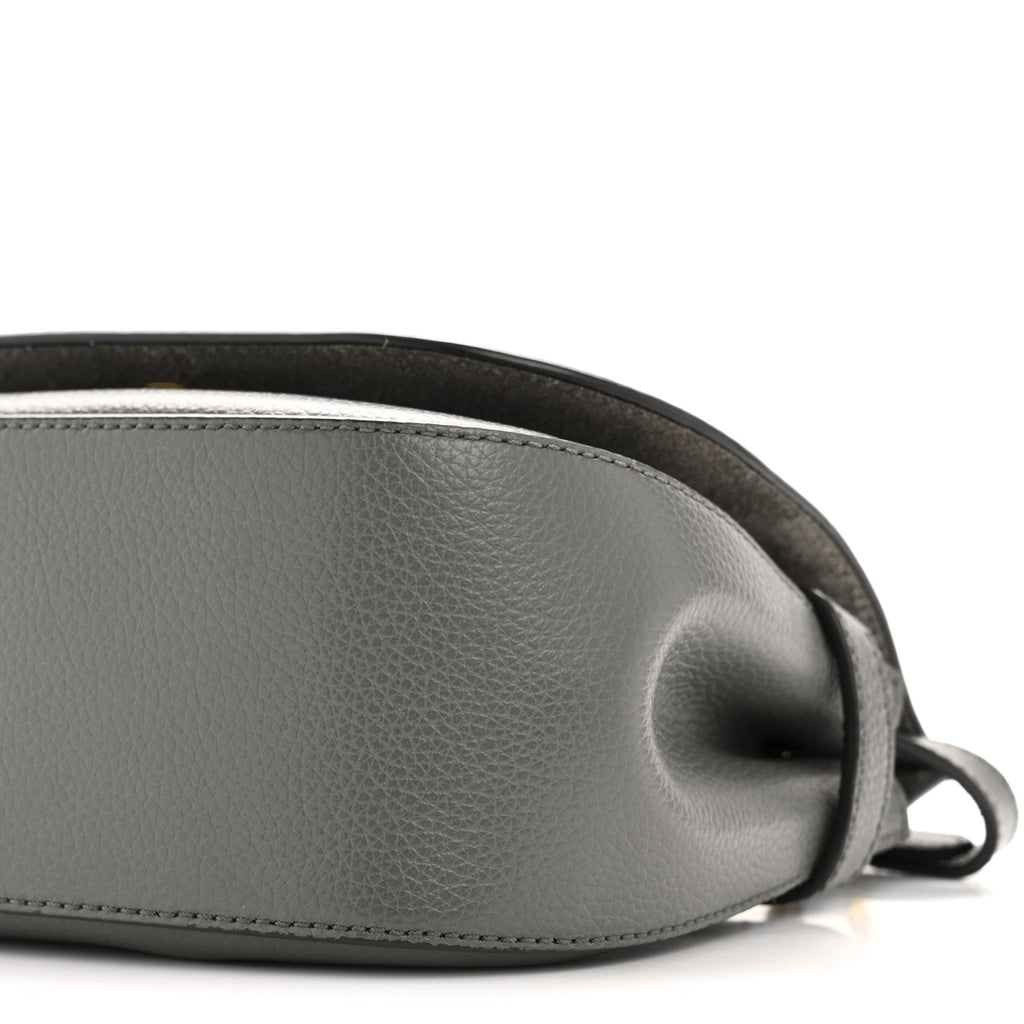 Small Classic Grain Calfskin Small Amberley Satchel Charcoal