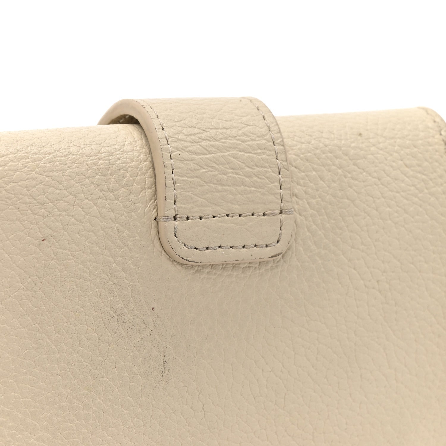 Grained Calfskin Triomphe Nino Wallet Deep Ivory