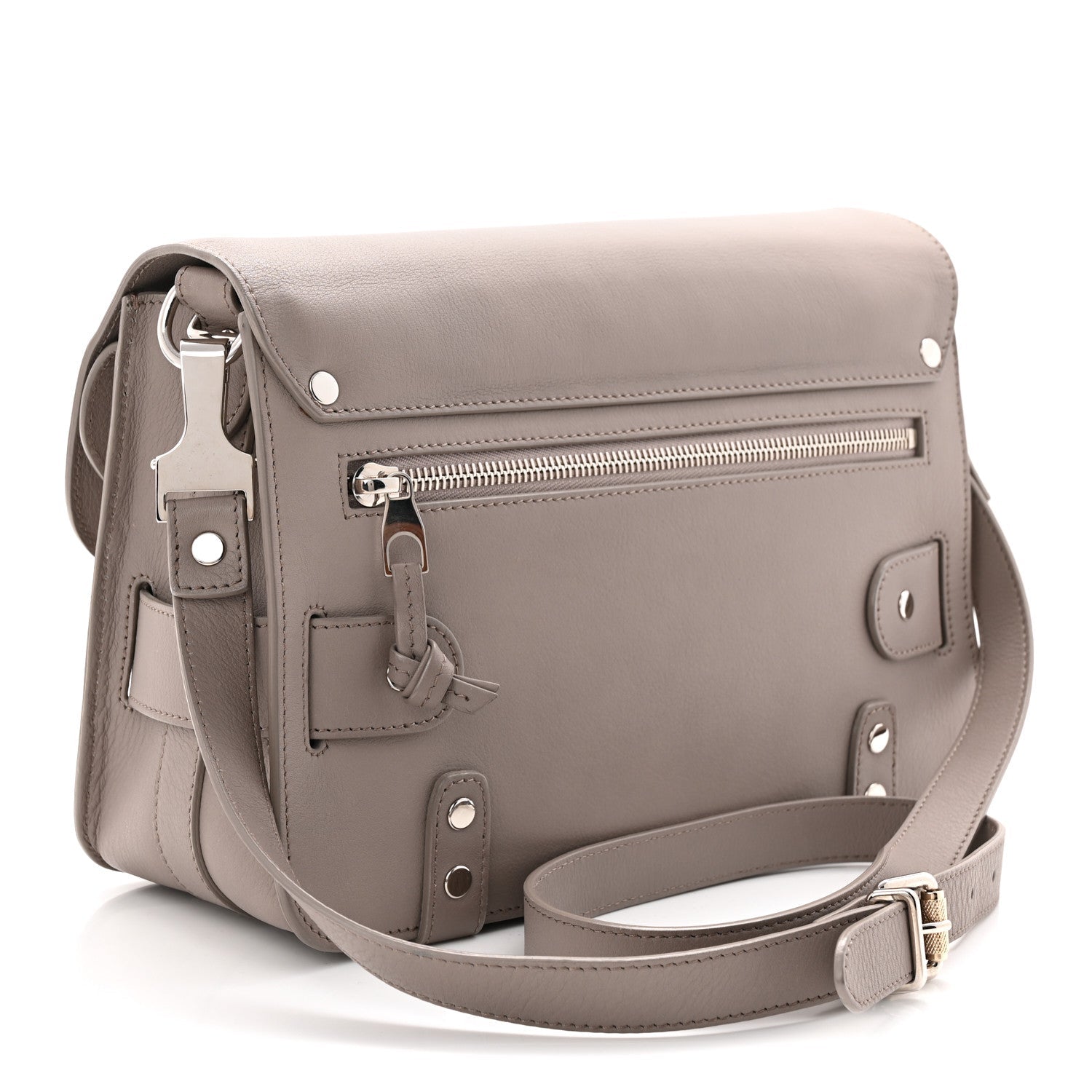 Smooth Calfskin PS11 Classic Shoulder Bag Mushroom