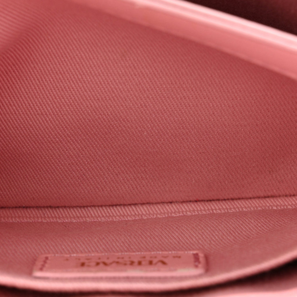 Lambskin Quilted Mini Kleio Crossbody Bag Light Pink