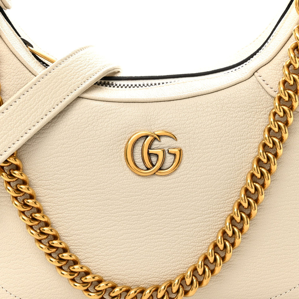 Goatskin Small Aphrodite Shoulder Bag Mystic White