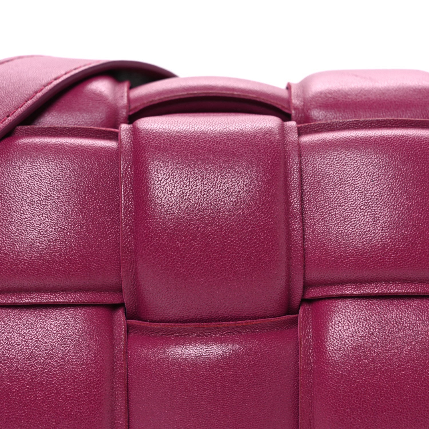 Nappa Maxi Intreccio Padded Cassette Crossbody Bag Cinnabar
