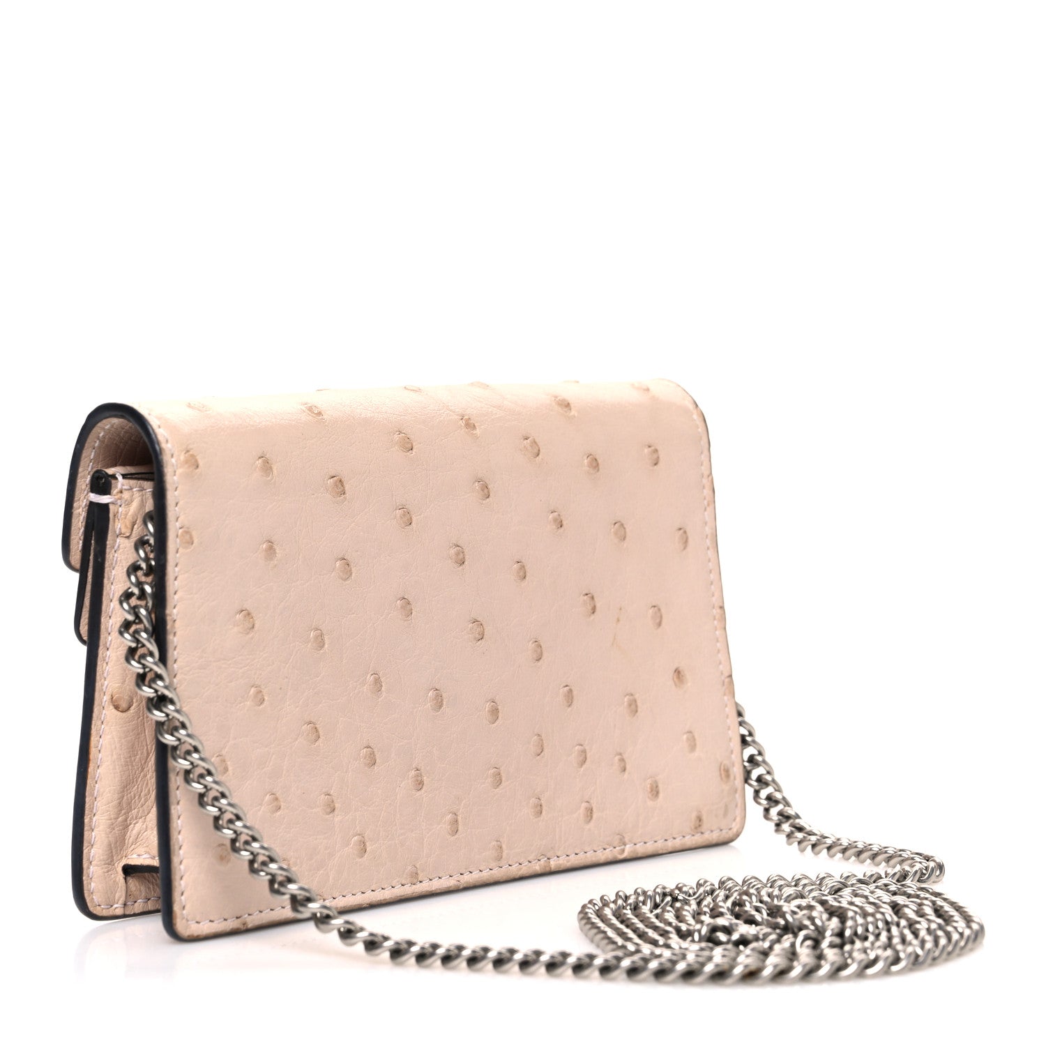Ostrich Super Mini Dionysus Shoulder Bag Pink