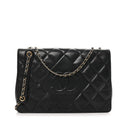 Lambskin Quilted Large Diamond CC Flap Black