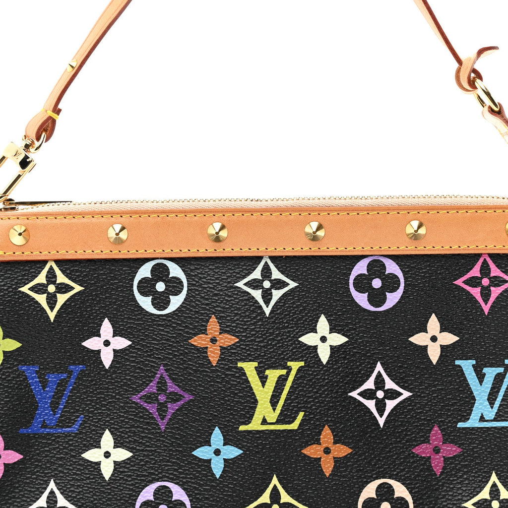 Monogram Multicolor Pochette Accessories Black