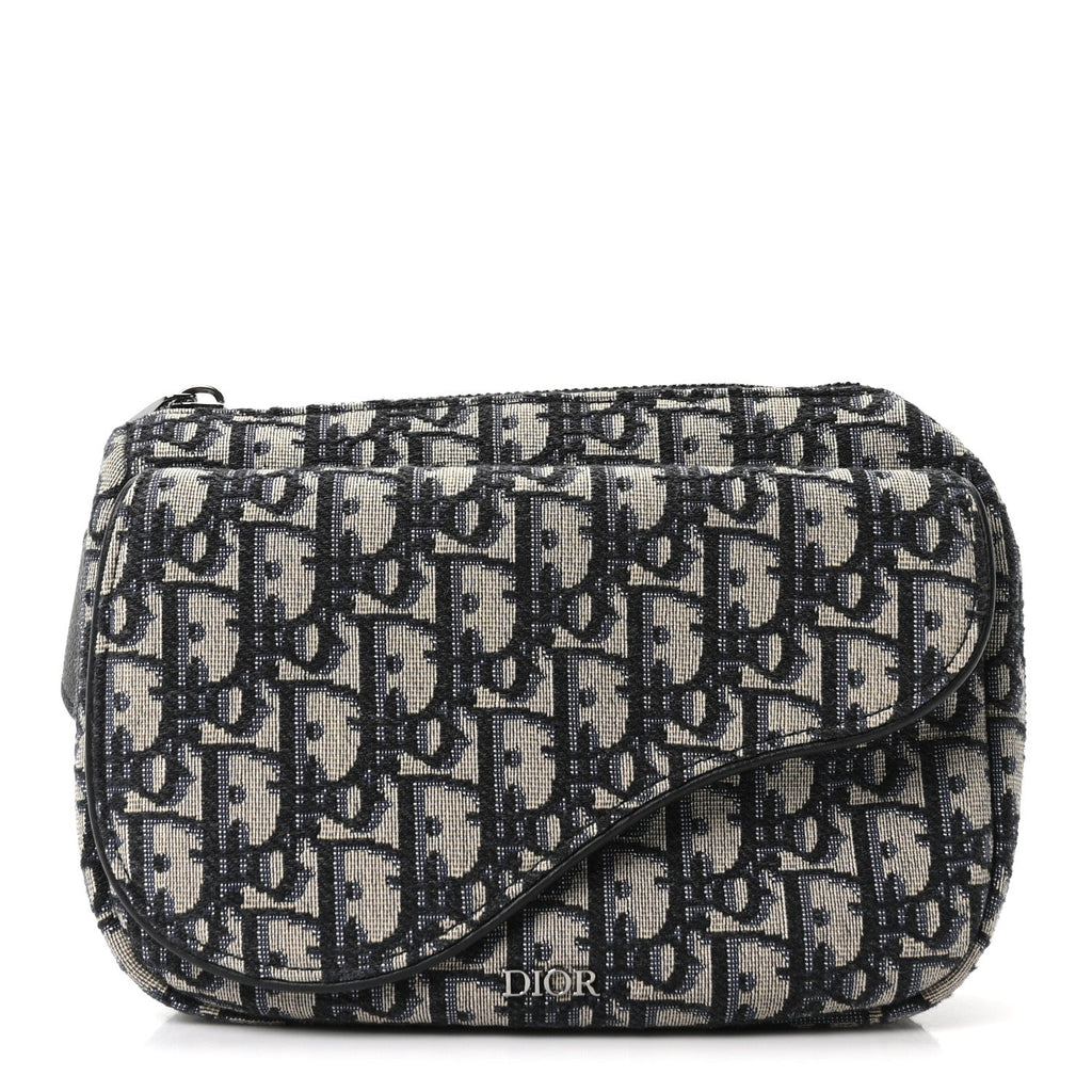 Oblique World Tour Saddle Belt Bag Beige Black