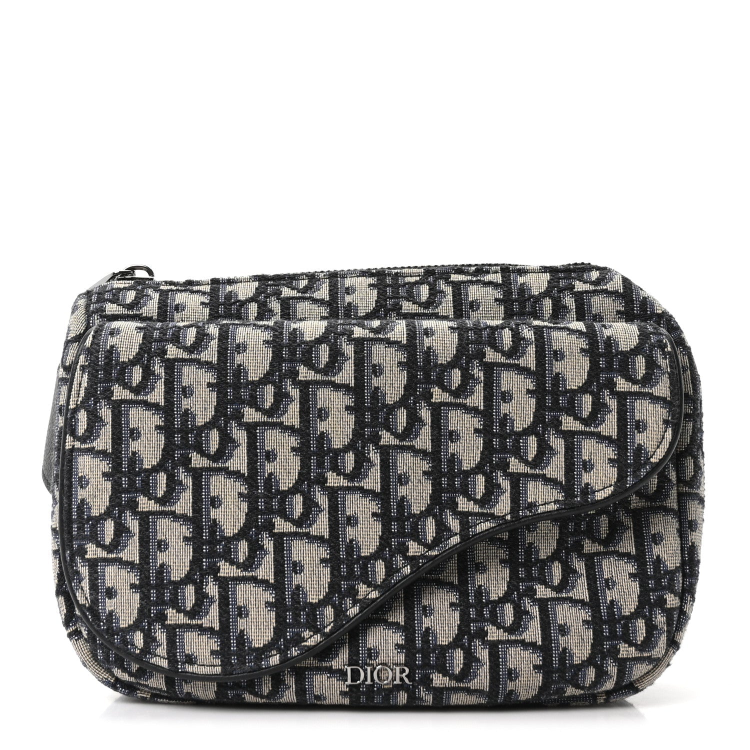 Oblique World Tour Saddle Belt Bag Beige Black