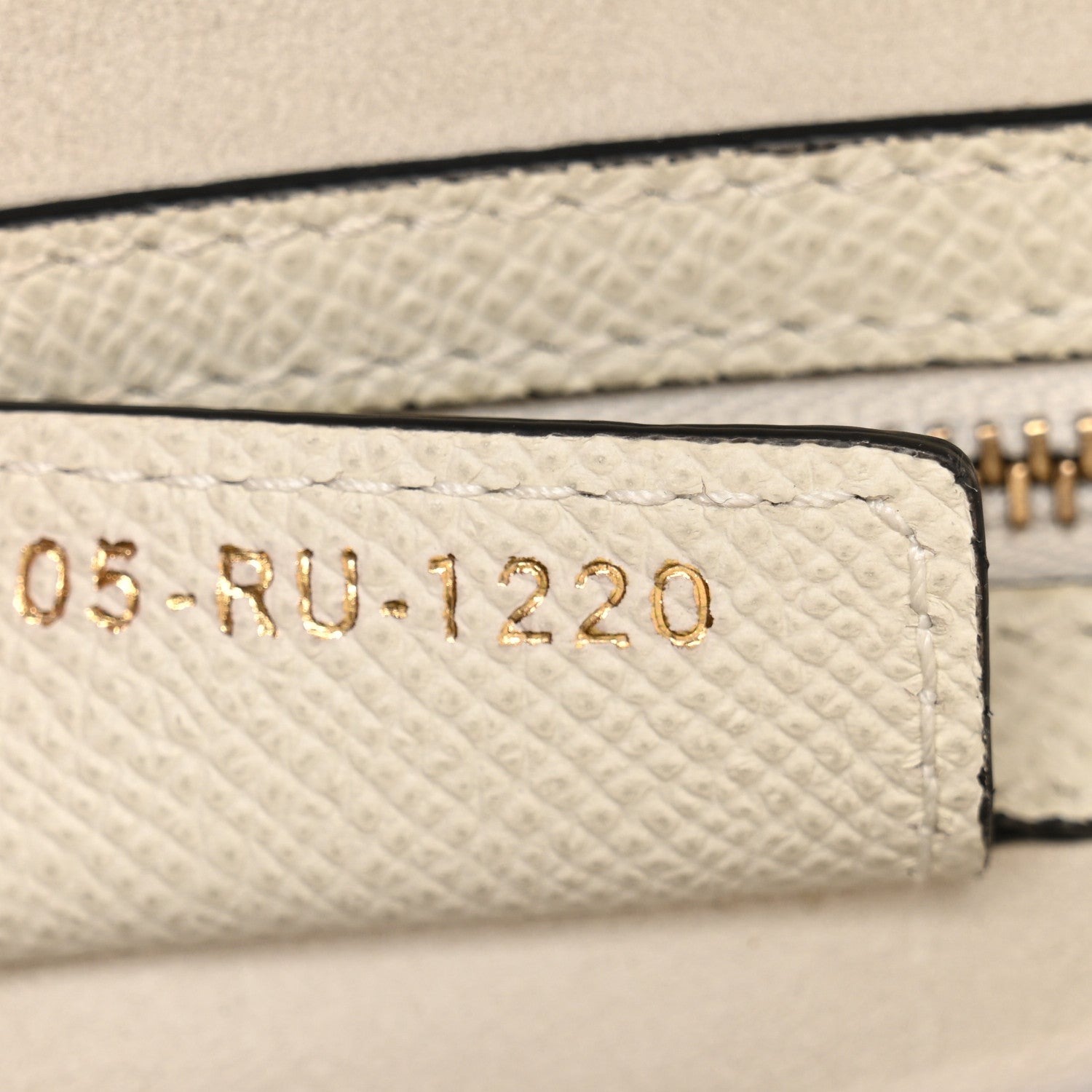 Grained Calfskin Saddle Bag White
