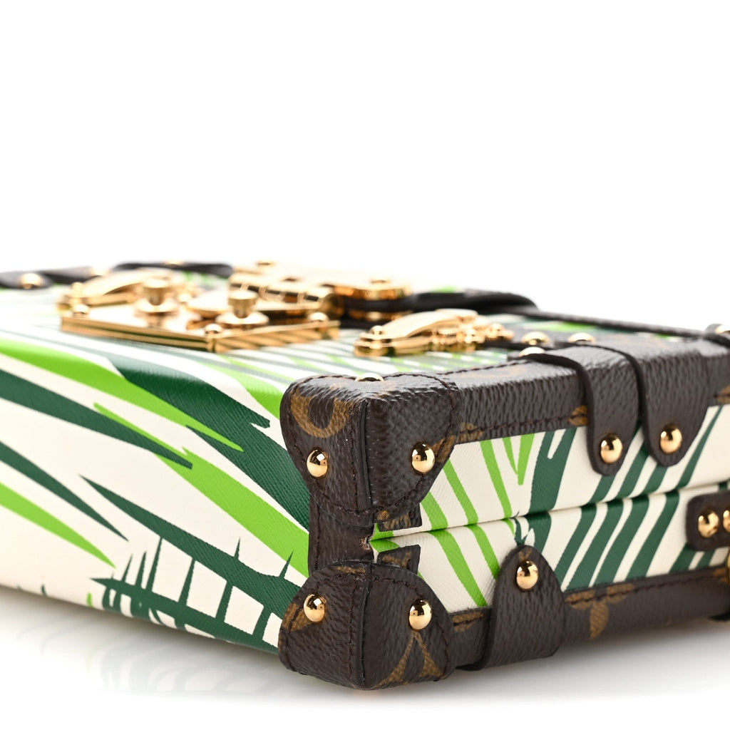 Monogram Palm Trees Print Petite Malle