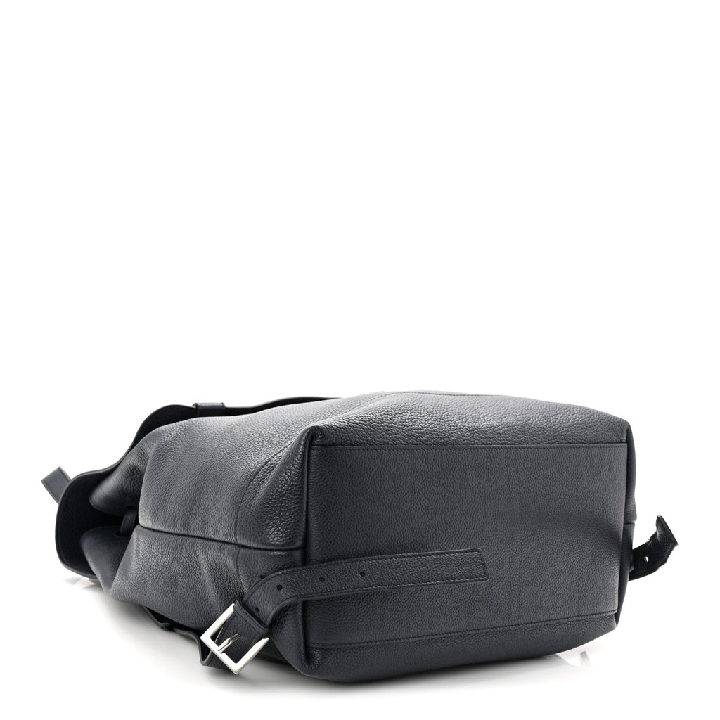 Grained Calfskin Sac De Jour Backpack Navy