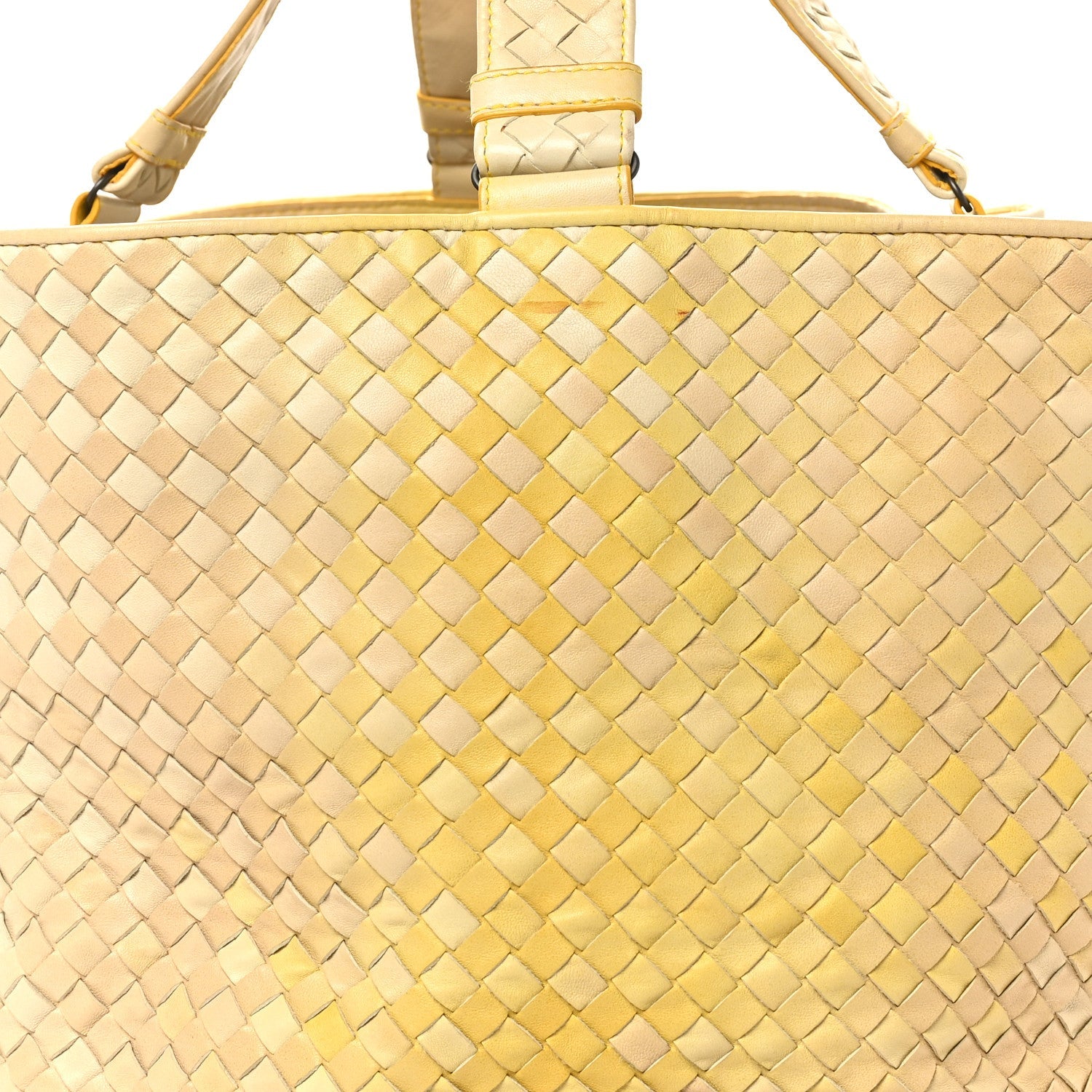 Nappa Intrecciato Nuance Bucket Ombre Tote Yellow