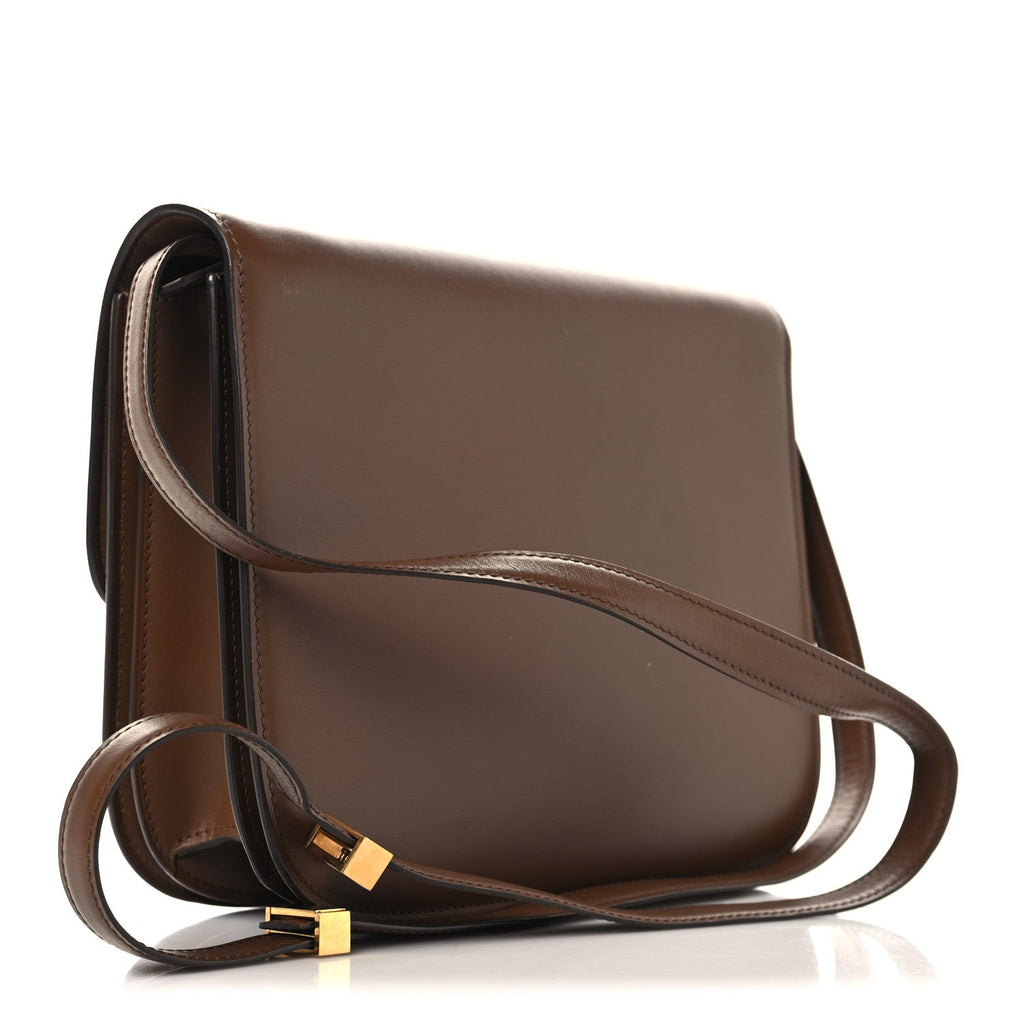Box Calfskin Medium Classic Box Flap Bag Camel