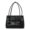 Calfskin Medium Falcon Shoulder Bag Black