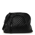 Calfskin Quilted ES Giant Travel Bag Black