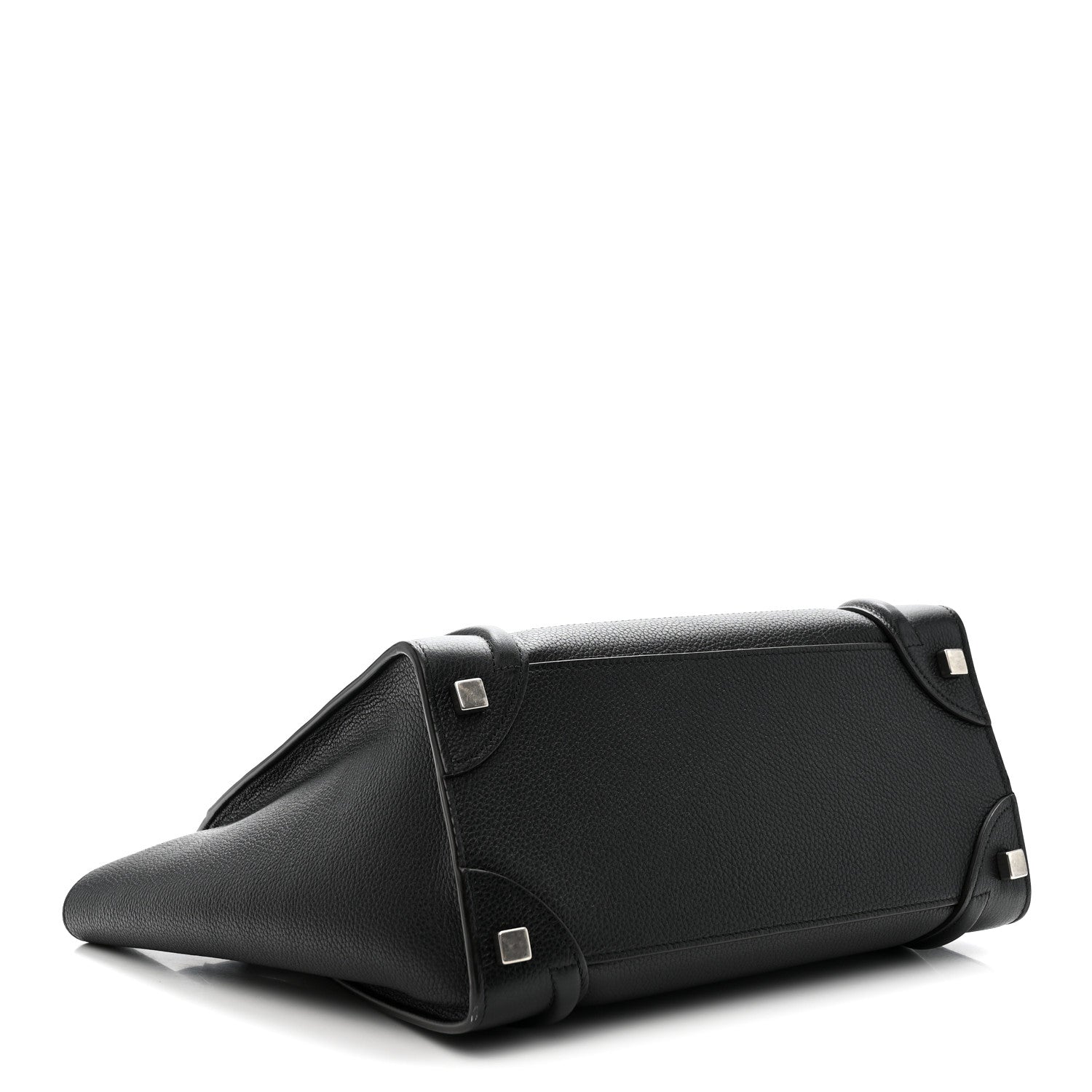 Drummed Calfskin Micro Luggage Black