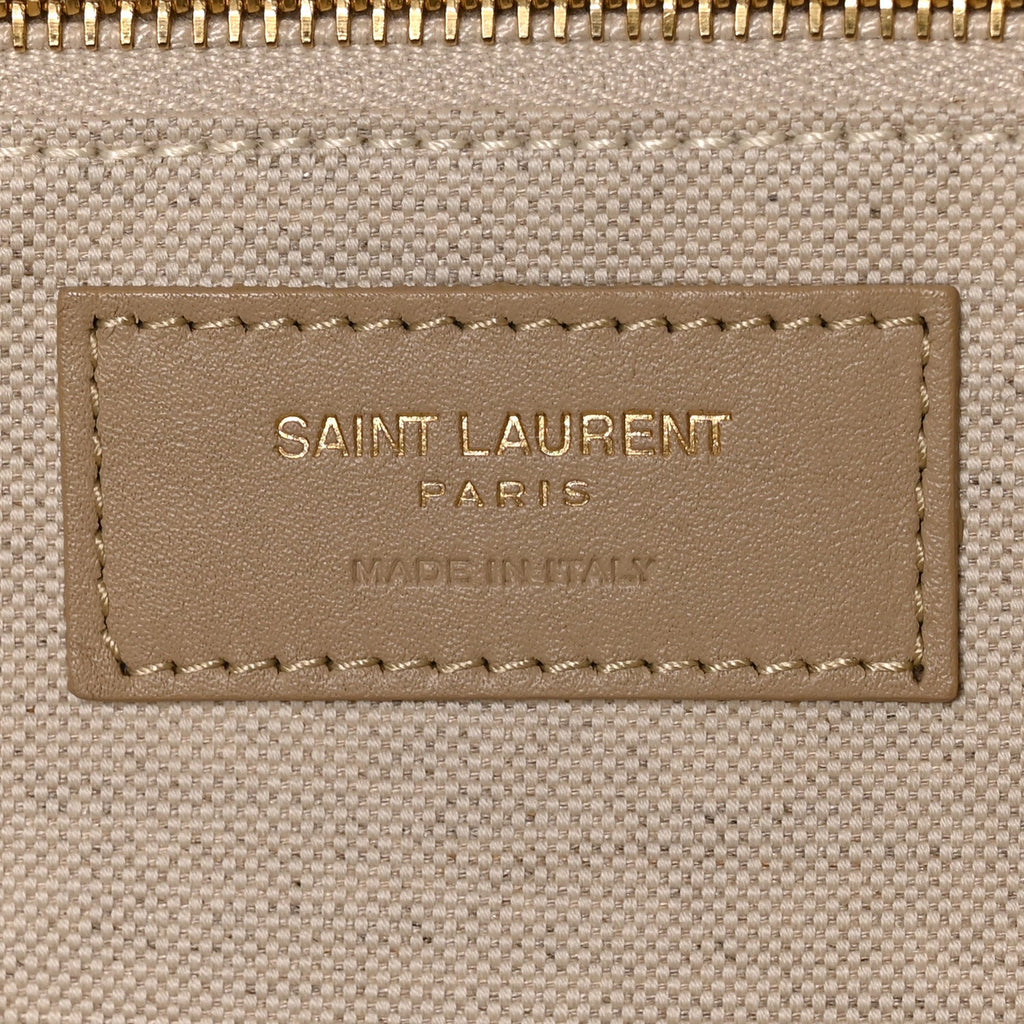 Nubuck Suede Quilted Maxi Icare Shopping Tote Beige