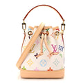 LV X TM Monogram Multicolor Nano Noe NV White