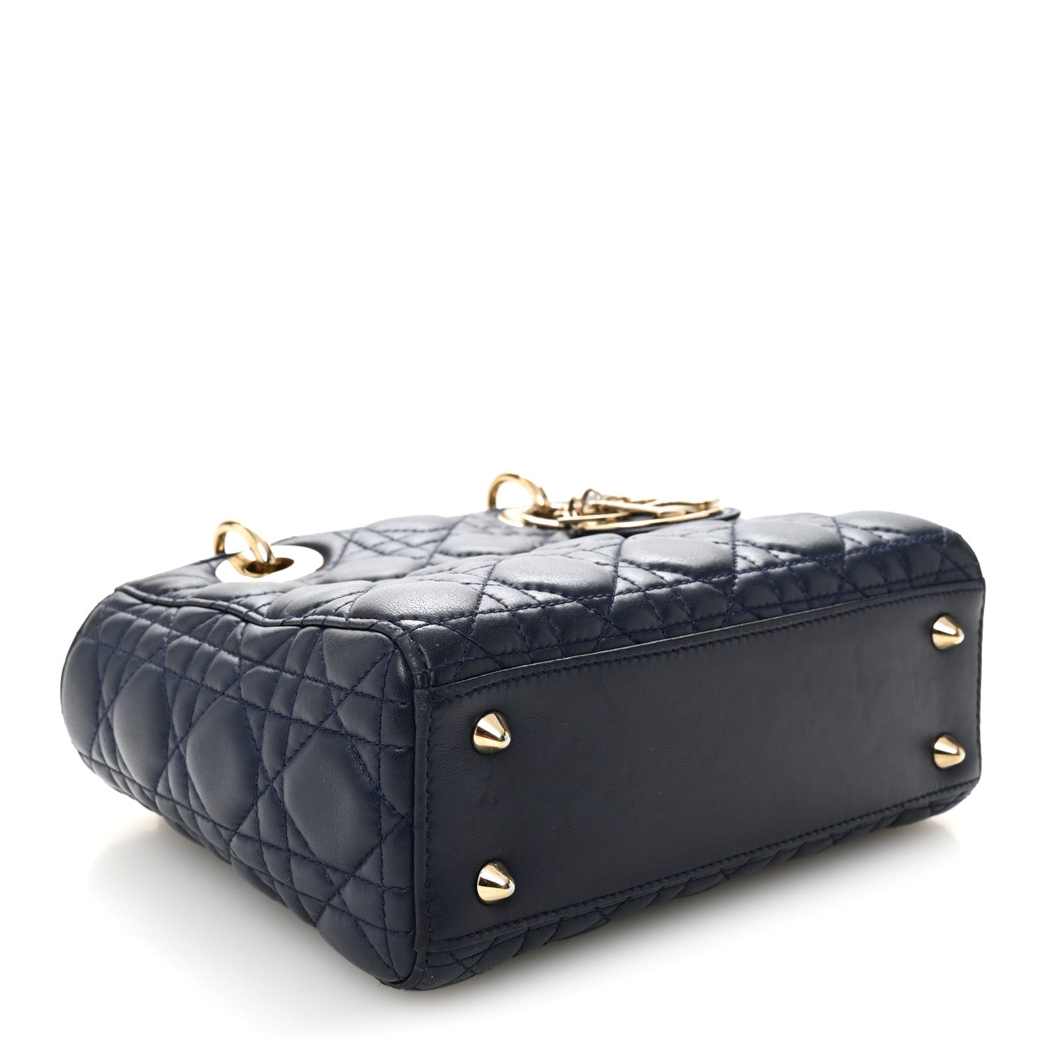 Lambskin Cannage Small Lucky Badges My Lady Dior Navy