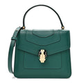 Calfskin Serpenti Forever Top Handle Emerald Green