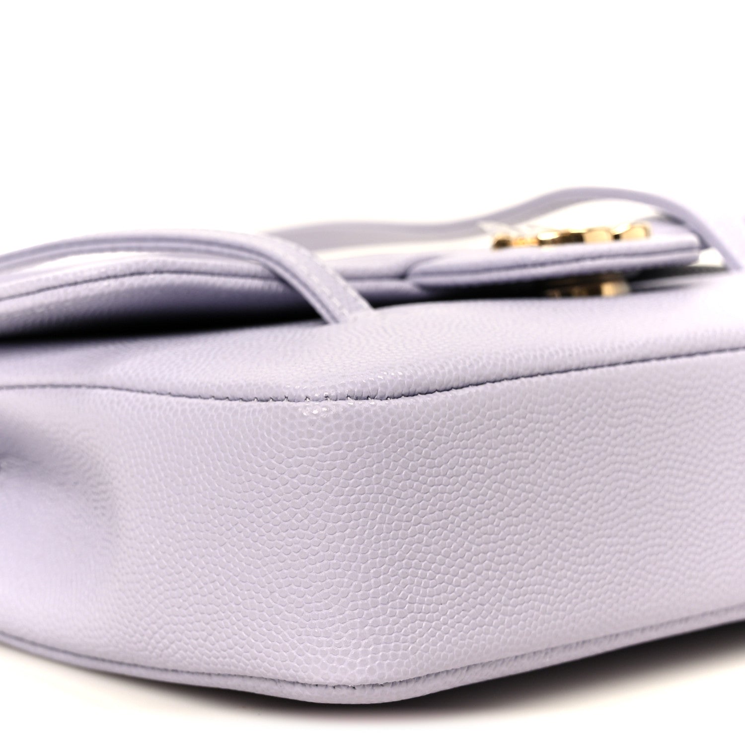 Shiny Caviar Mini Preppy Coco Shoulder Bag Purple