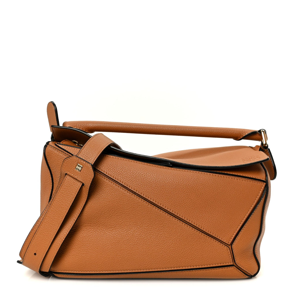 Calfskin Medium Puzzle Bag Tan