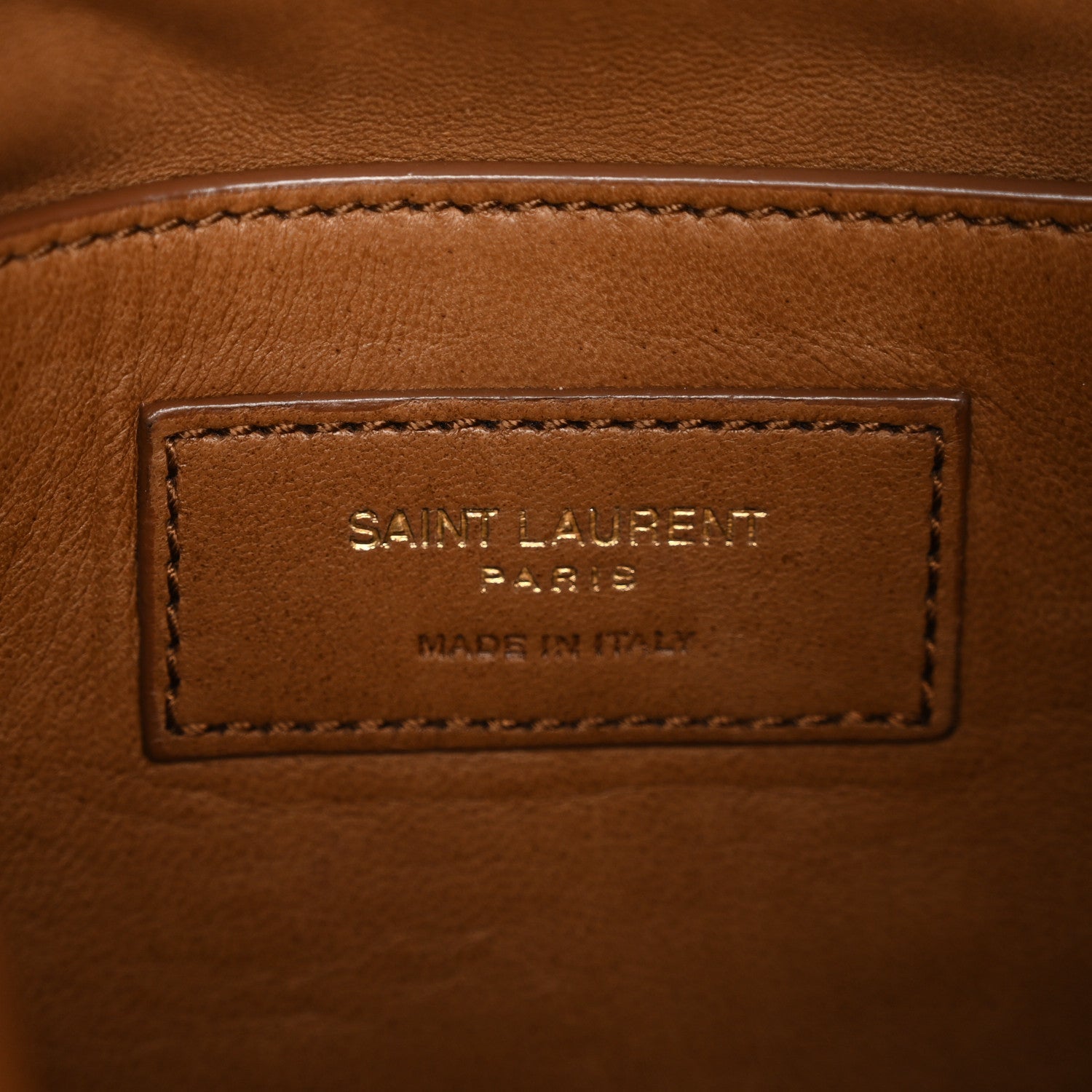 Faux Fur Lambskin Bucket Bag Brown Chocolate