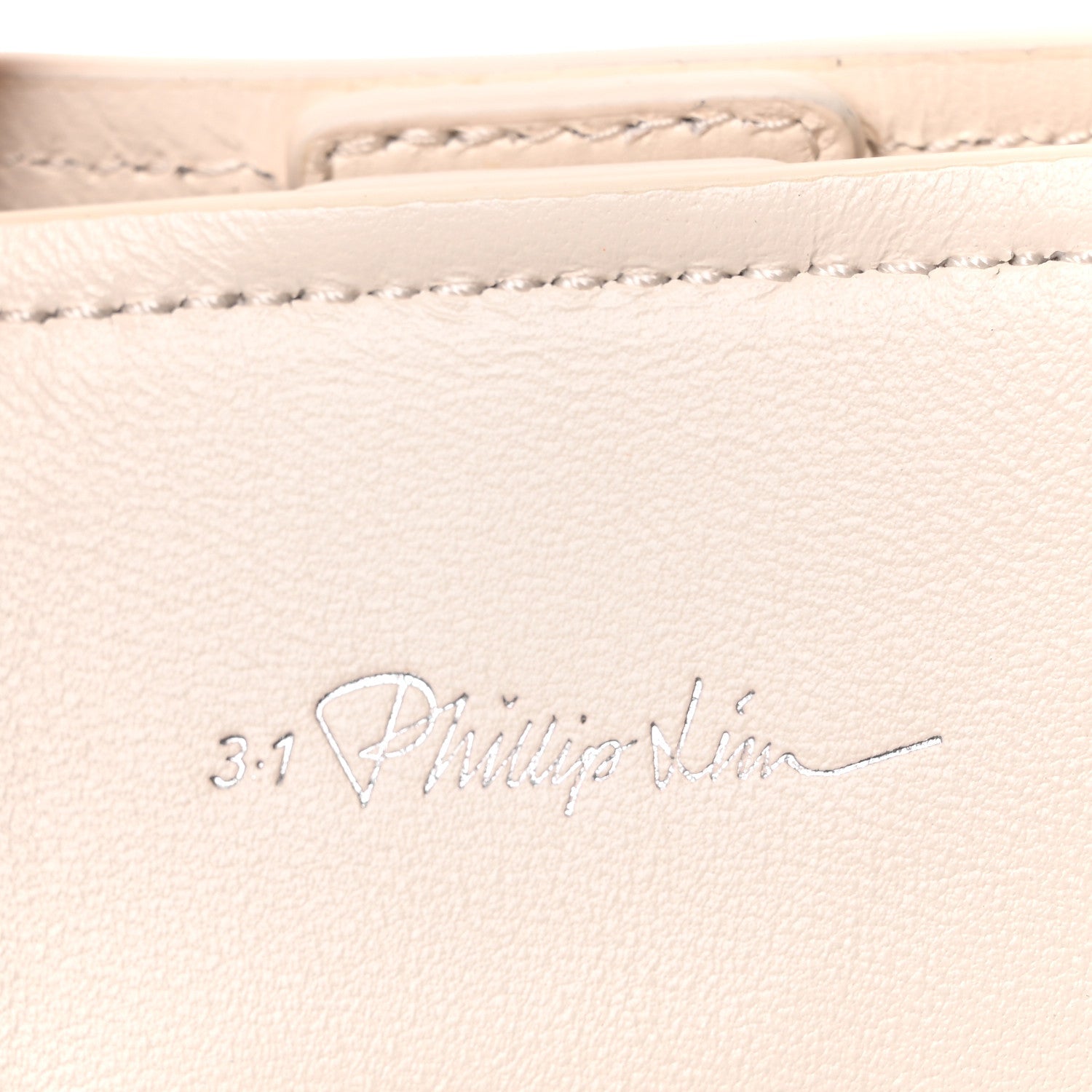 Smooth Calfskin Odita Mini Modern Lattice Bucket Bag Off White
