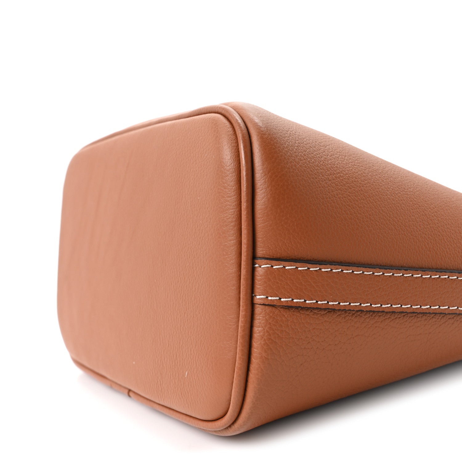 Calfskin Lock and Walk Bucket Cognac