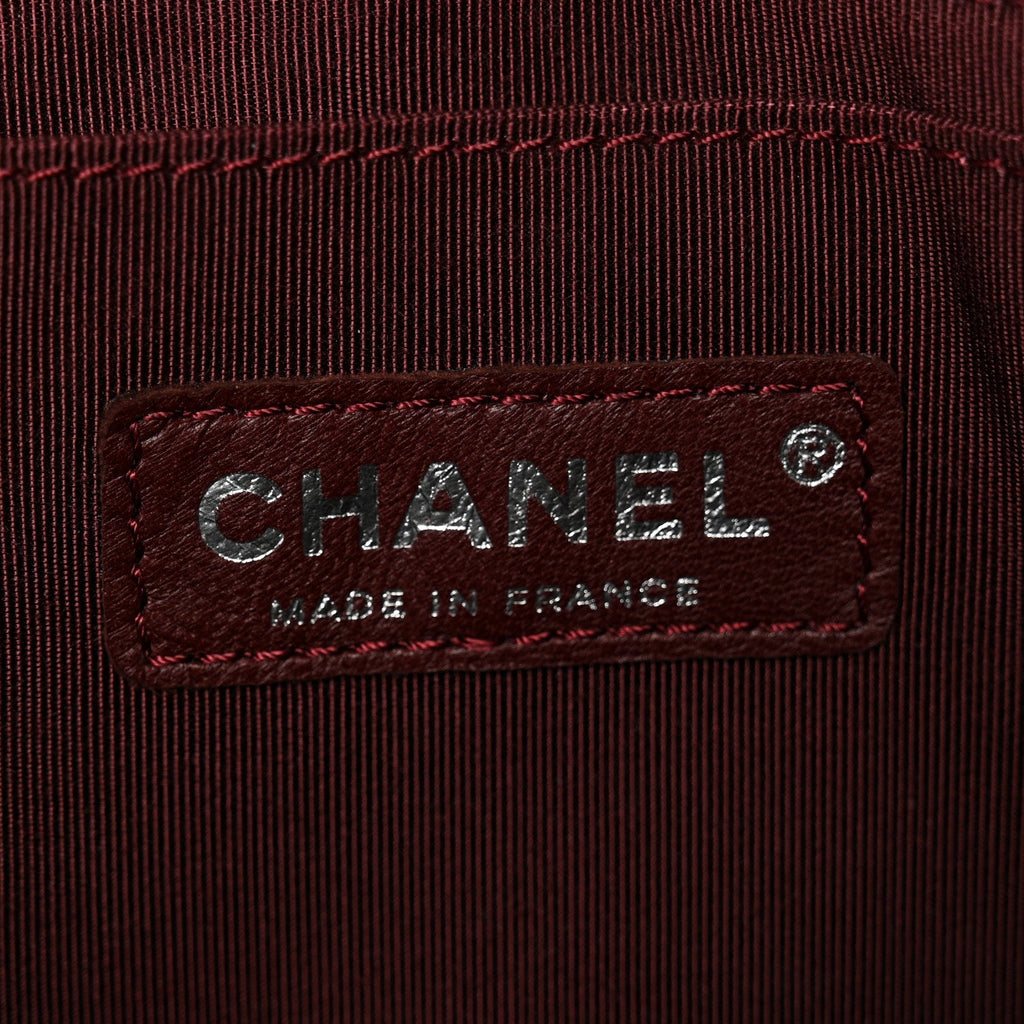 Patent Quilted Secret Label Medium Flap Black
